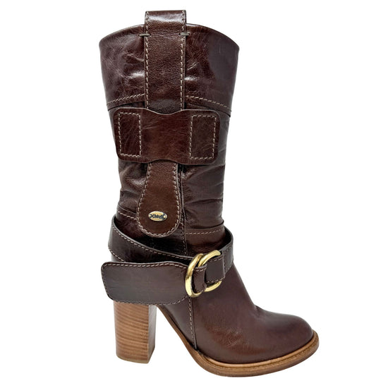 Chloe Wing Calf Boots