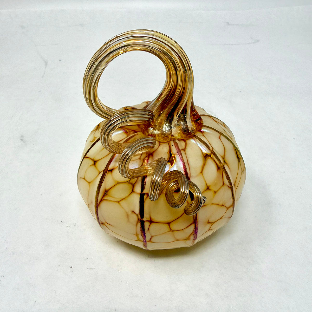 Set of 4 Glass Pumpkins/Gourds