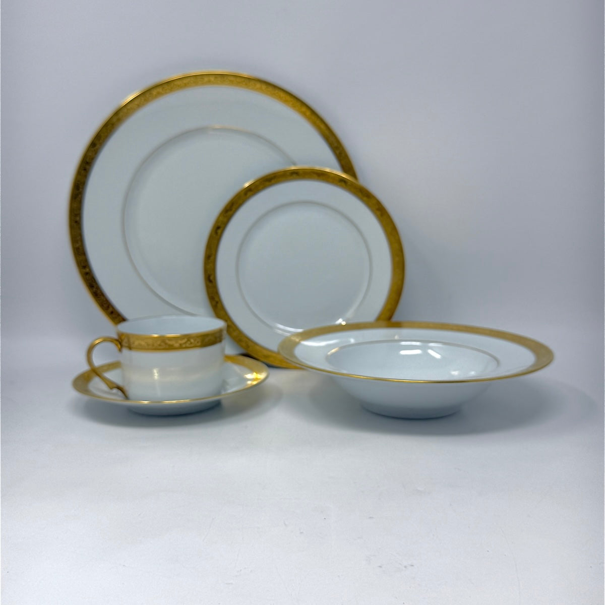 Raynaud Limoges China 5 Pc Pl Setting for 12, Serving Pcs, 81 PCs. "Ambassador"