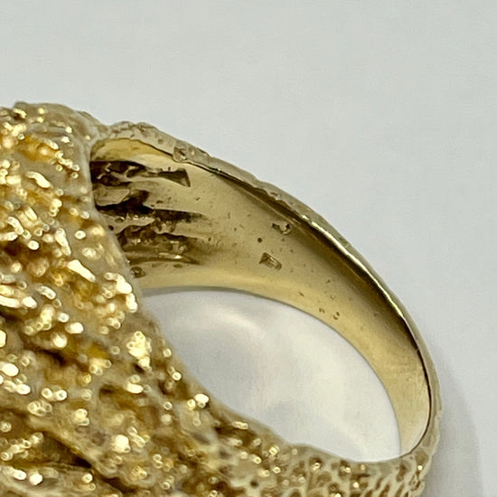 18K Gold Diamond Dome Ring