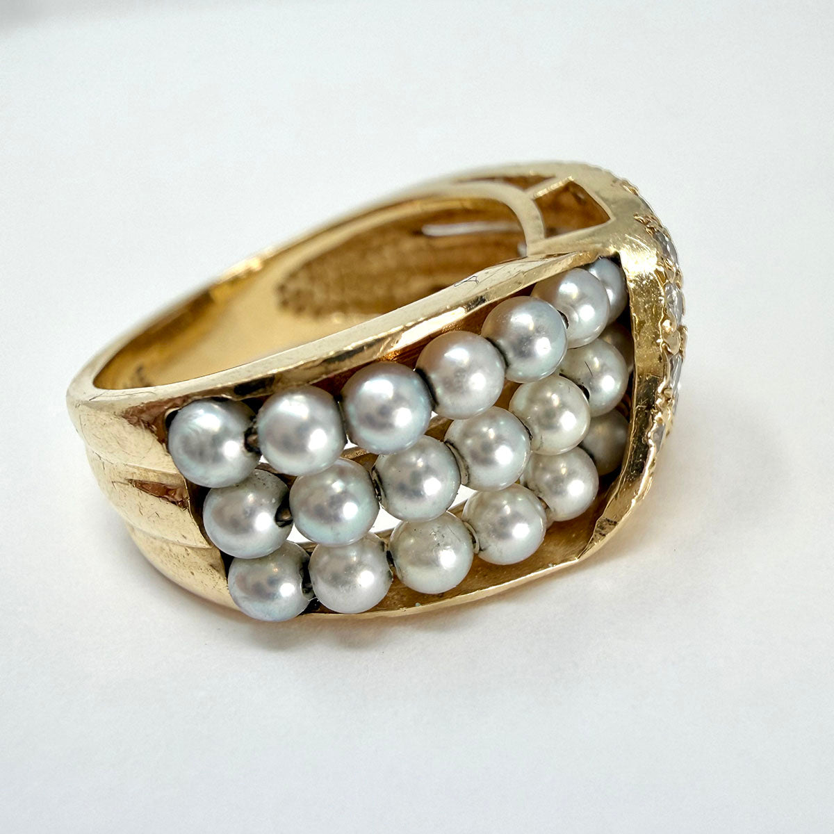 Pearl and Diamond Ring