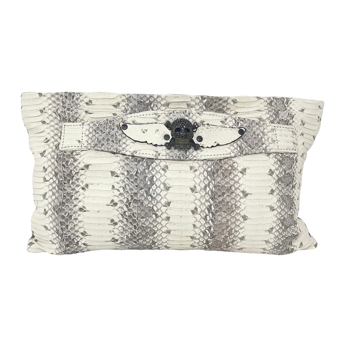 Musick Suzie Q Skull Python Clutch