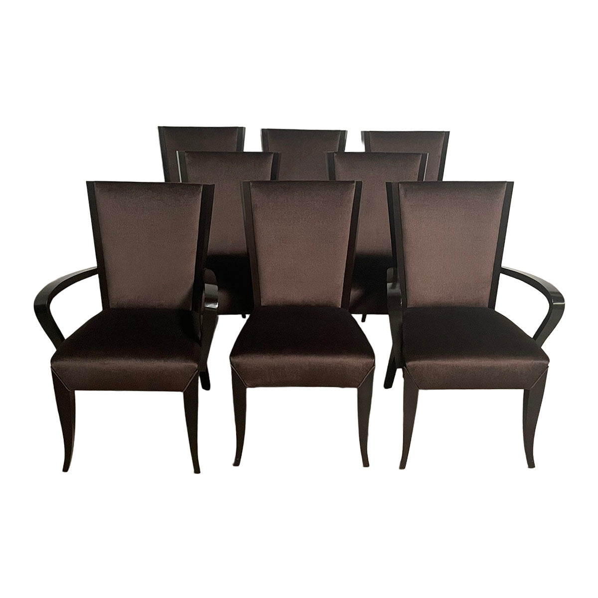 Set of 8 Dakota Jackson Mohair Dining Chairs