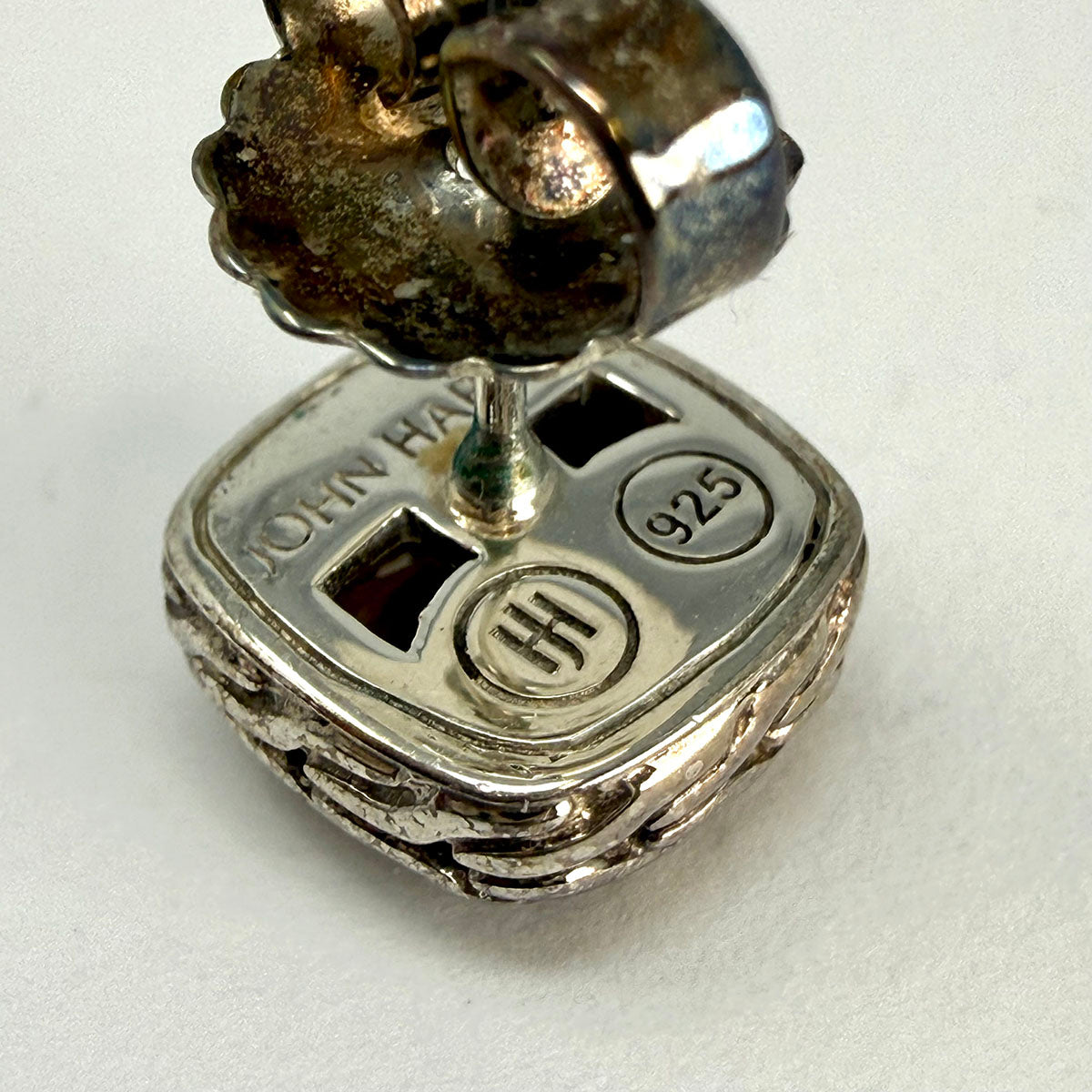 John Hardy Sterling Silver Earrings with Citrine