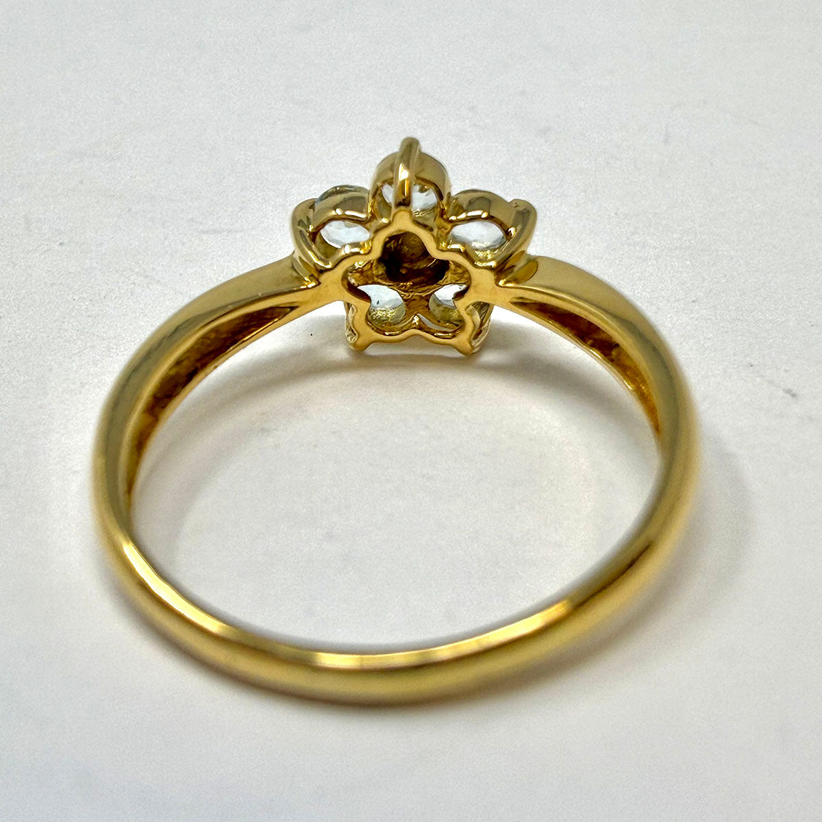 Aquamarine Flower Ring