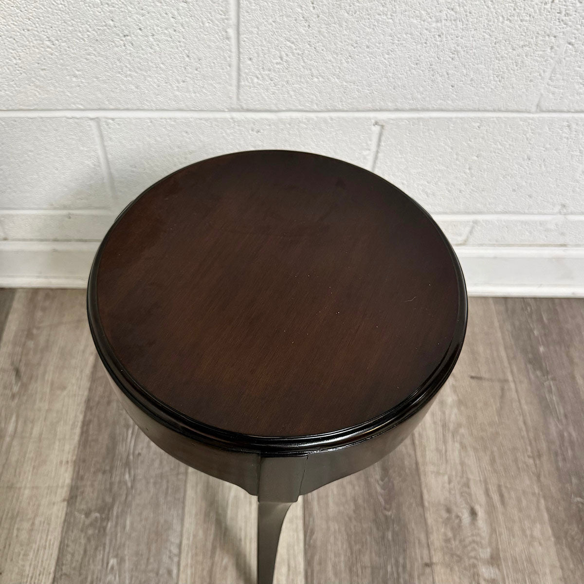 Small Round Wood End Table