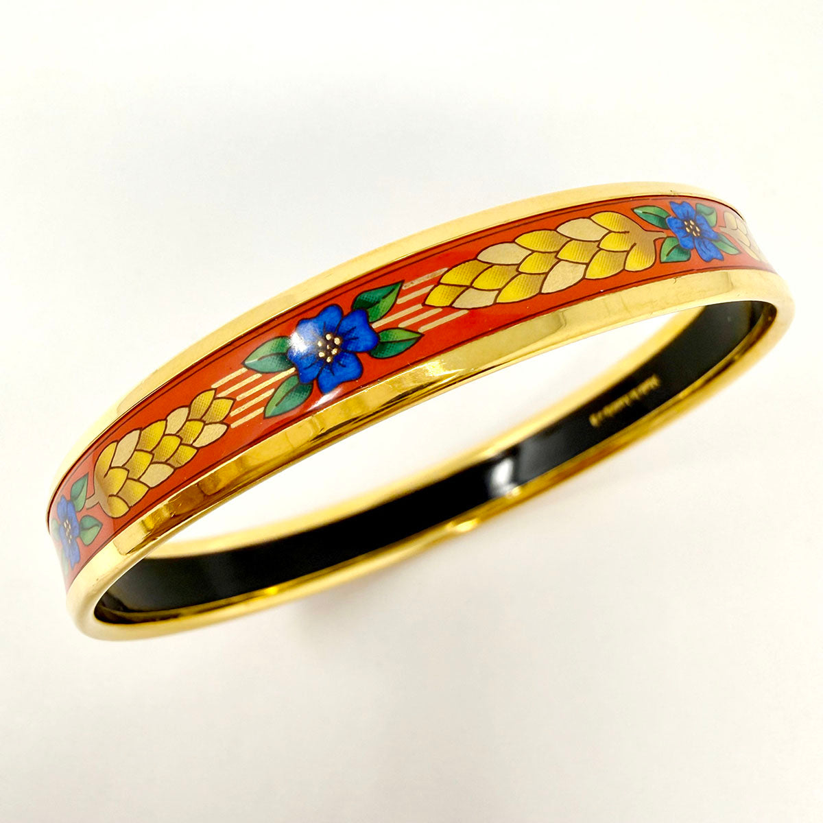Hermes Narrow Enamel Bangle Bracelet