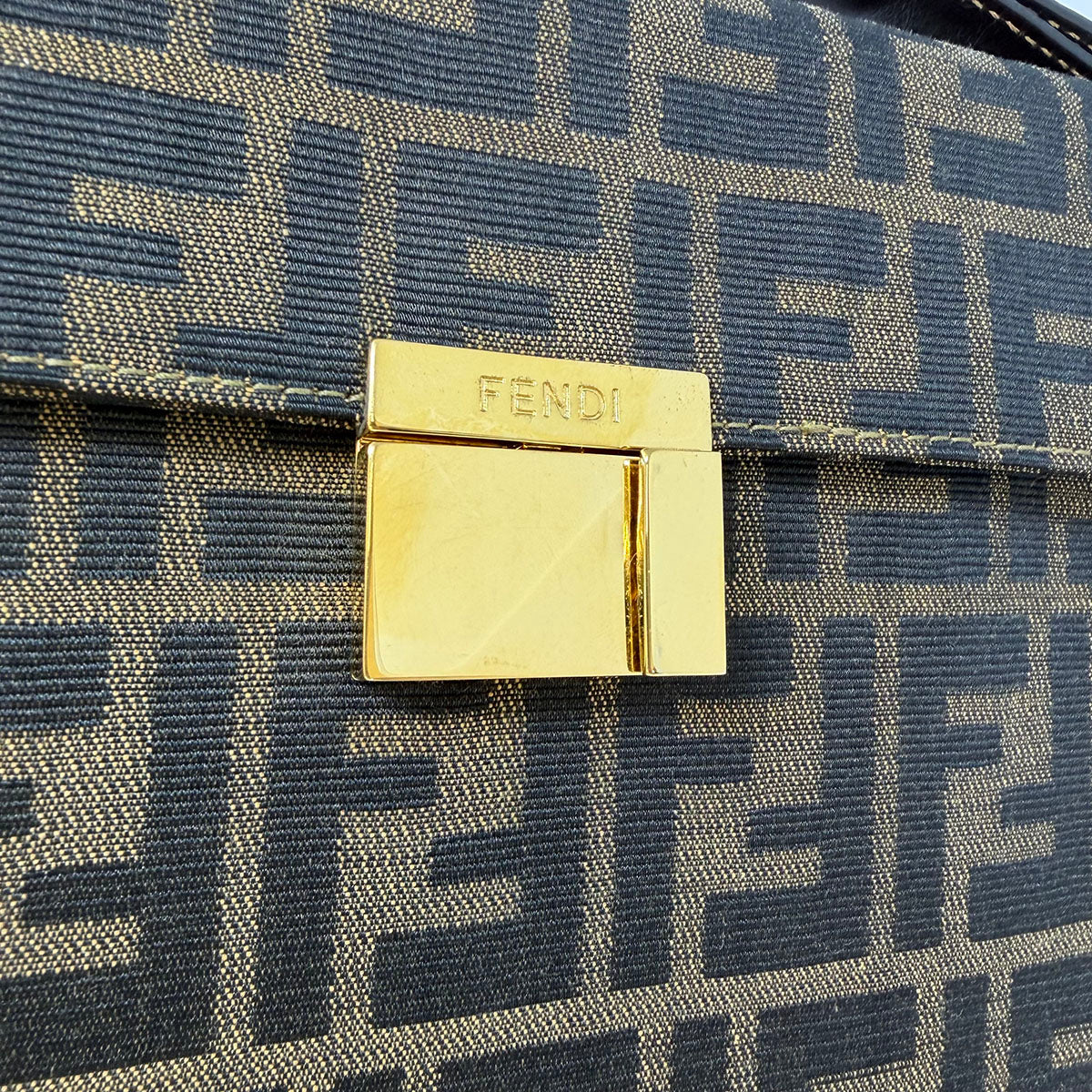 Fendi Zucca Canvas Shoulder Bag