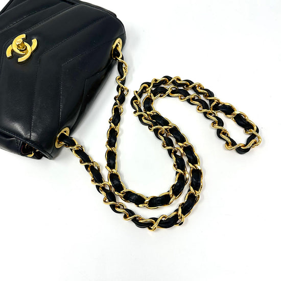 Chanel Vintage Chevron Shoulder Bag