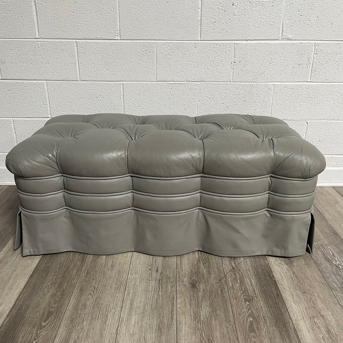Leather Ottoman