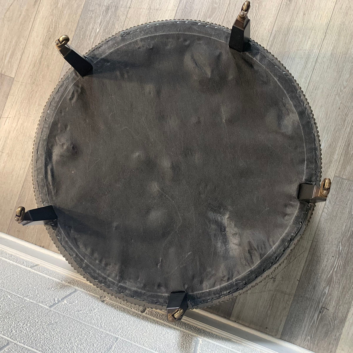 Polkadot Ottoman on Wheels