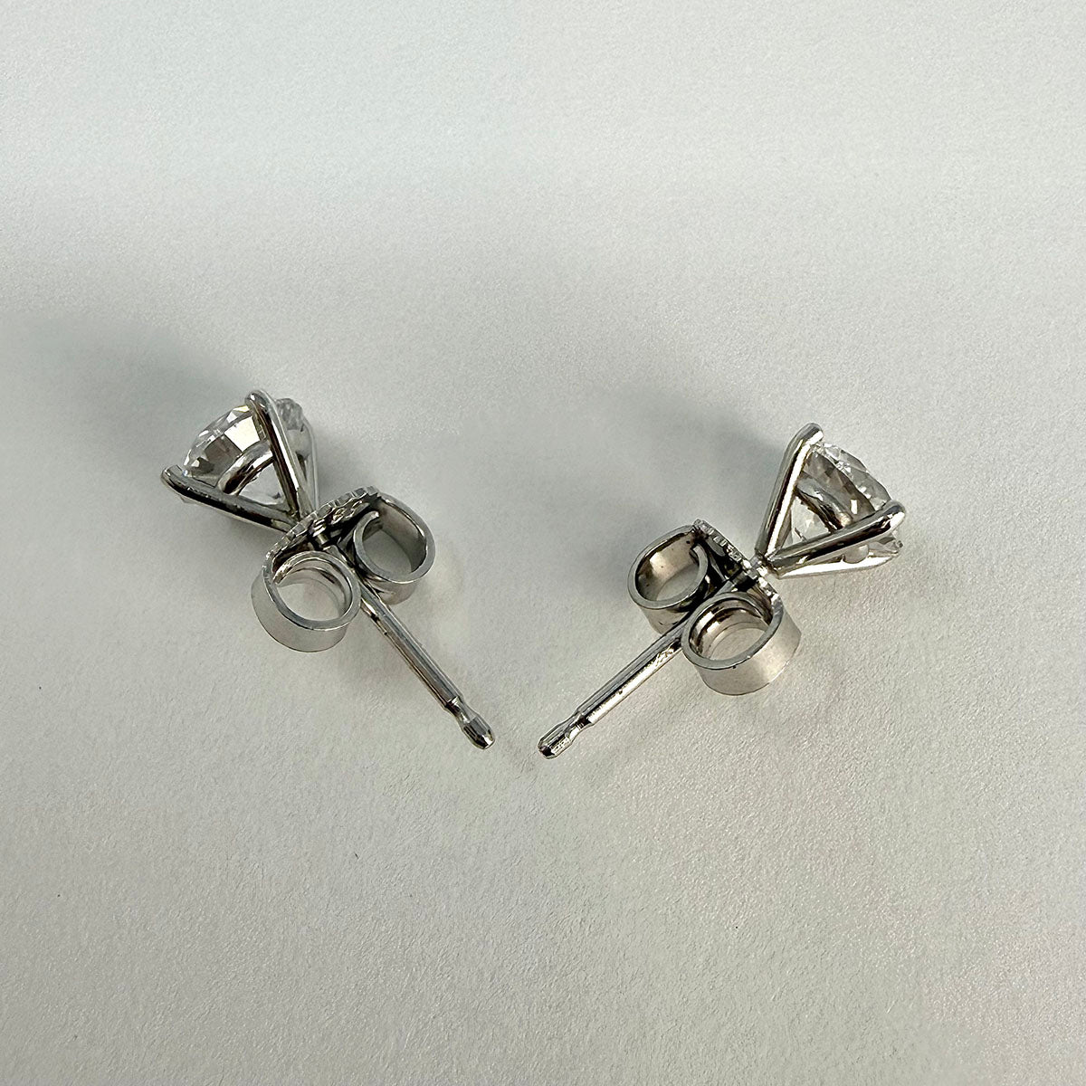 14K White Lab Grown Diamond Stud Earrings