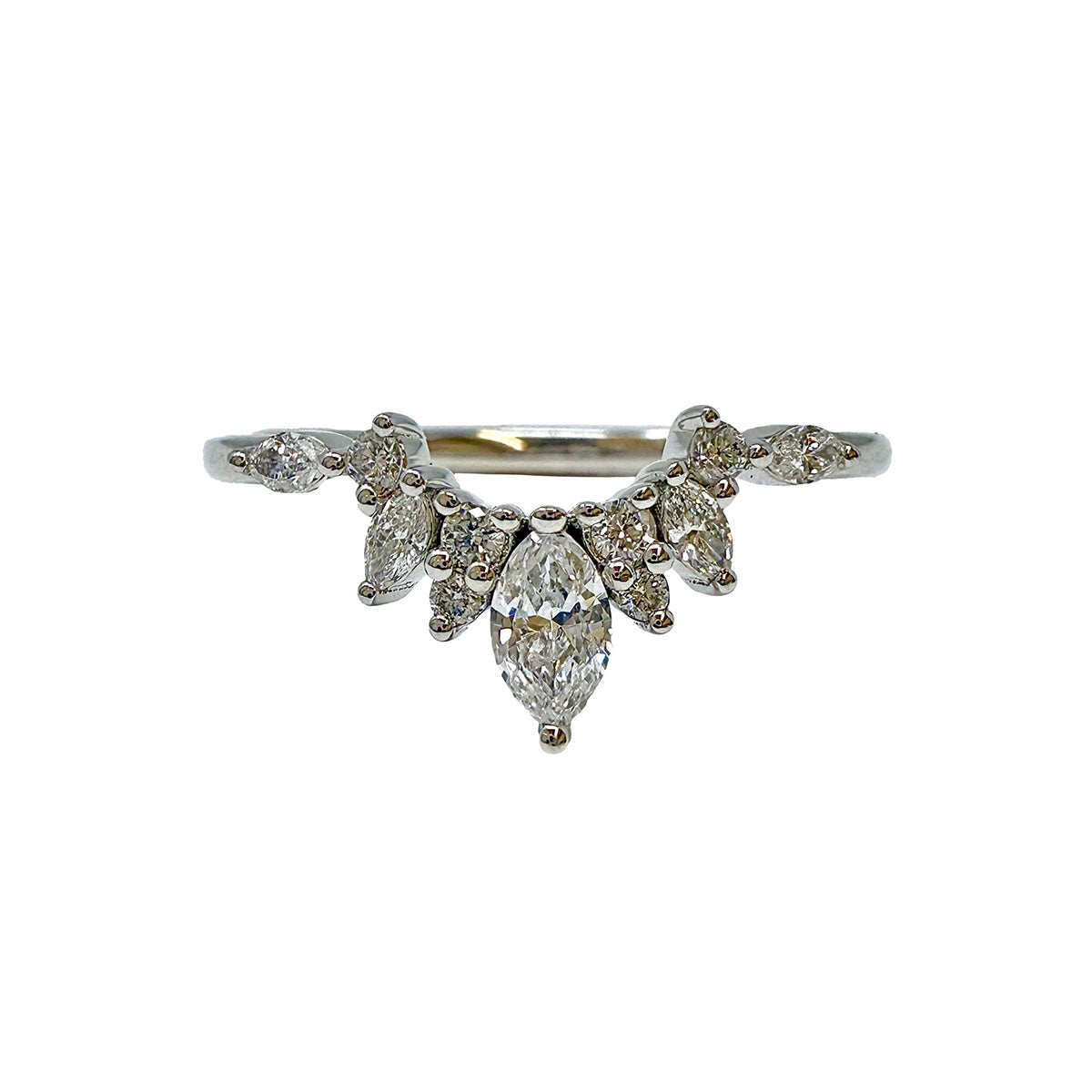 14K White Gold Ring with Lab Grown Diamond