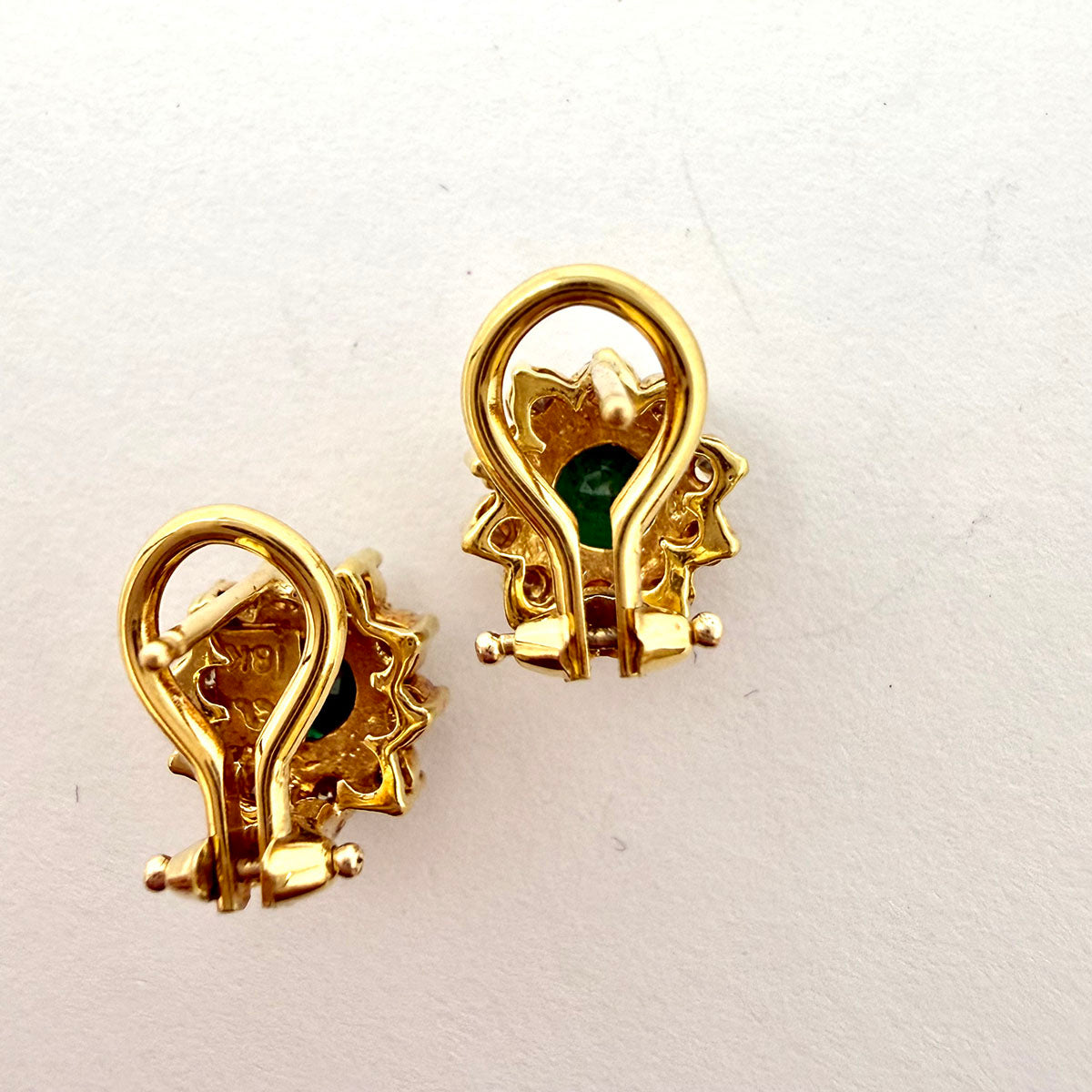 Emerald and Diamond Earrings