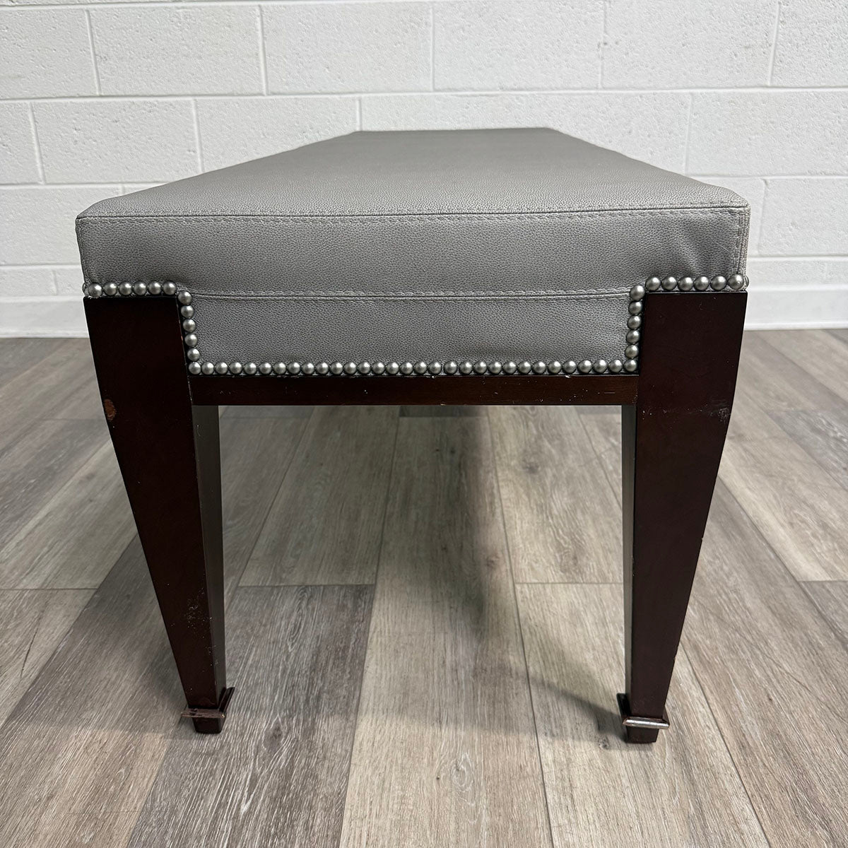 Leather Bench with Nail Studs