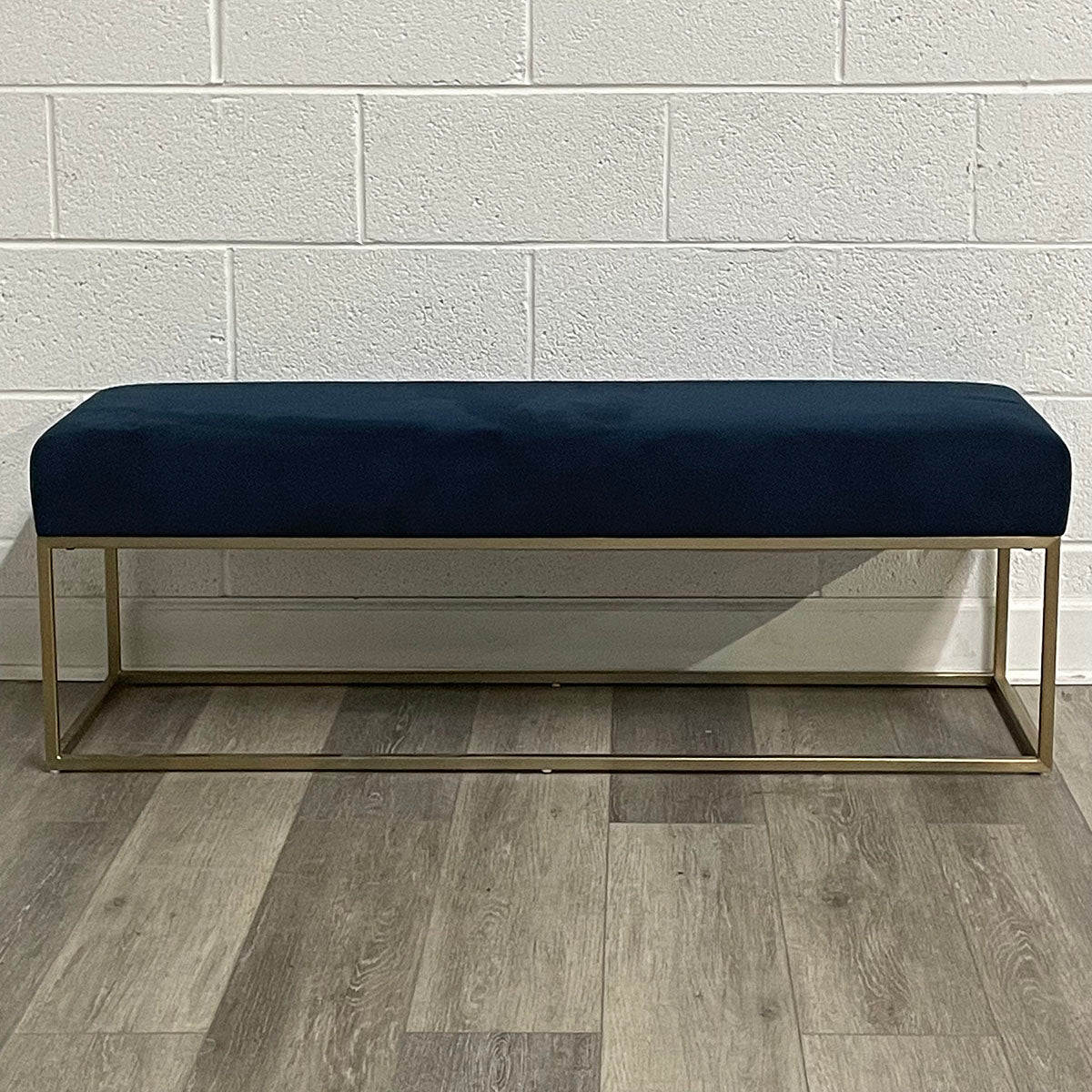 Blue Velvet Bench