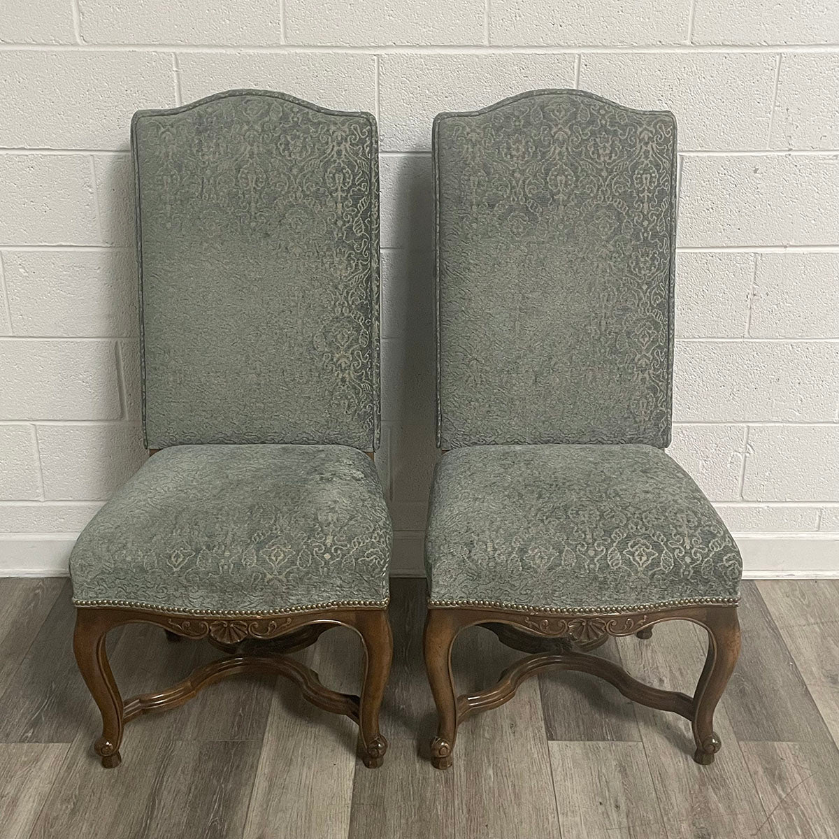 Pair Of Sage Green Accent Chairs