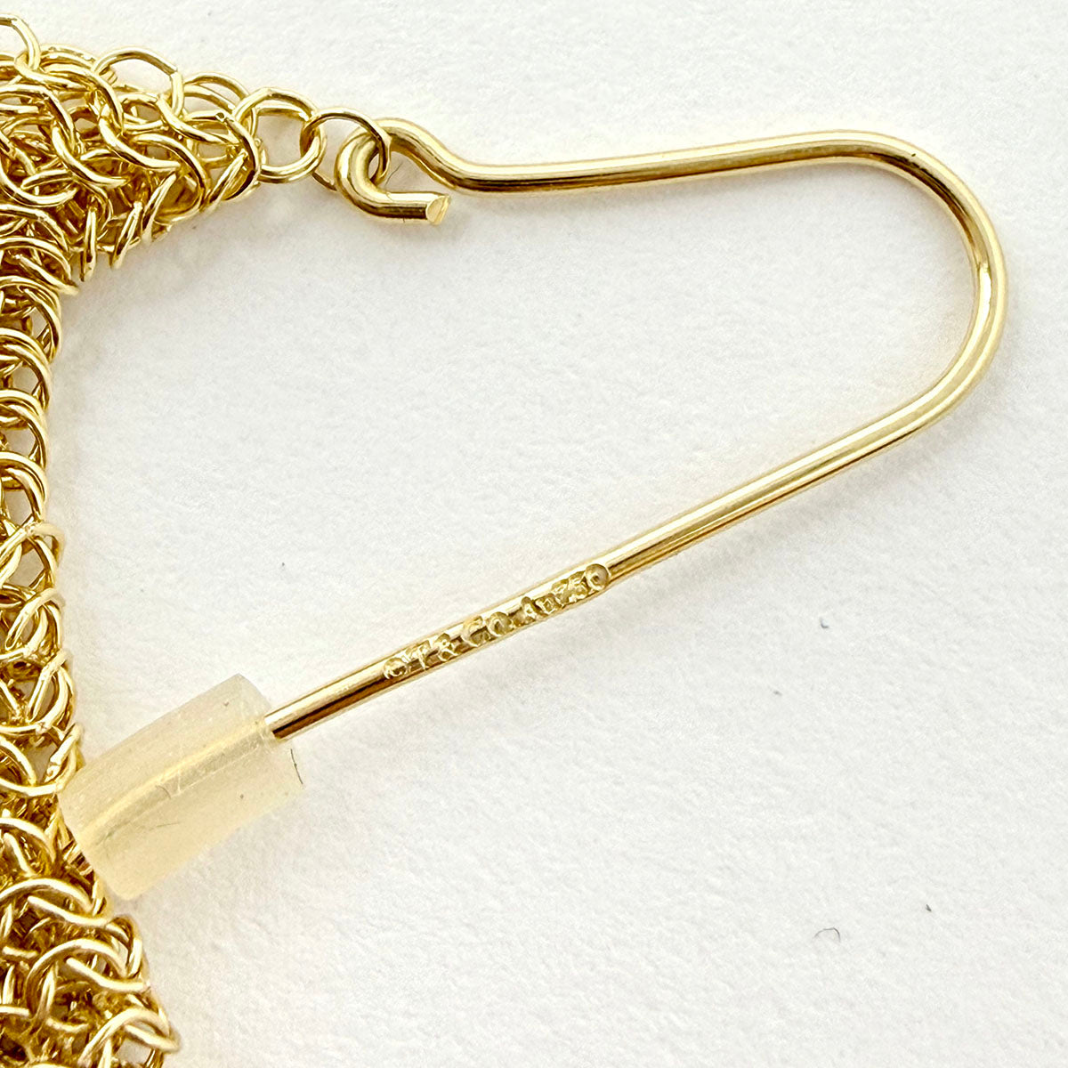 Tiffany & Co. 18K Gold Mesh Scarf Earrings