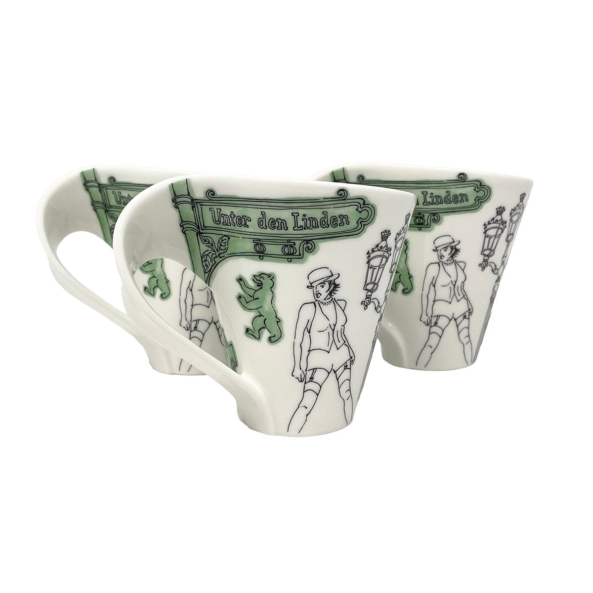 Set of 8 New Wave Caffe Berlin Mugs
