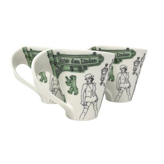 Set of 8 New Wave Caffe Berlin Mugs