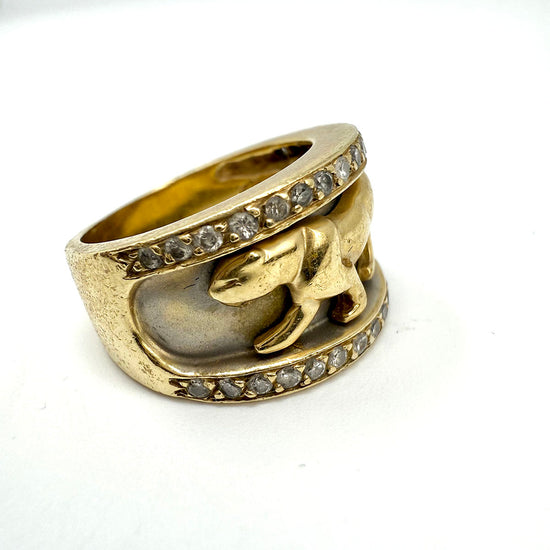 14K Panther Ring
