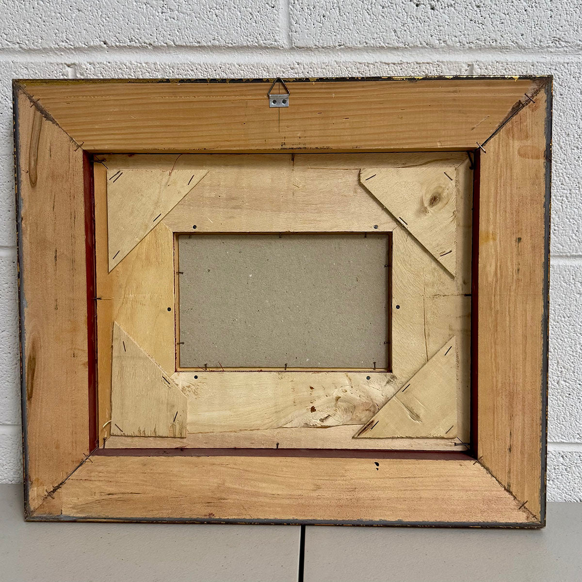 "Folk Art Scene with Goats and a Village" Signed