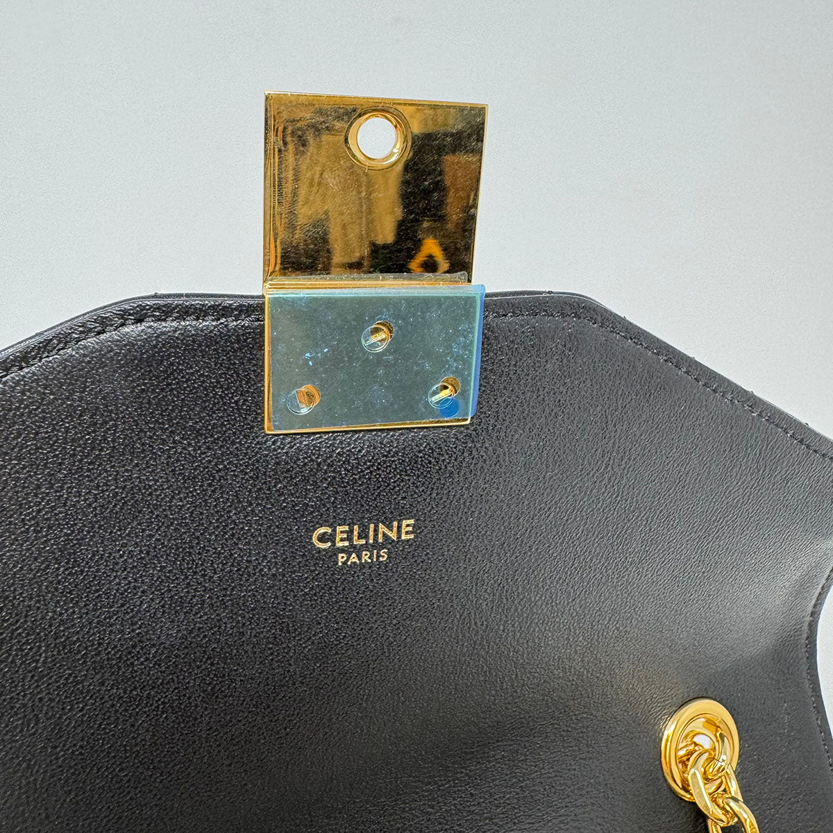 Celine Quilted C Bicolor Shoulder Bag
