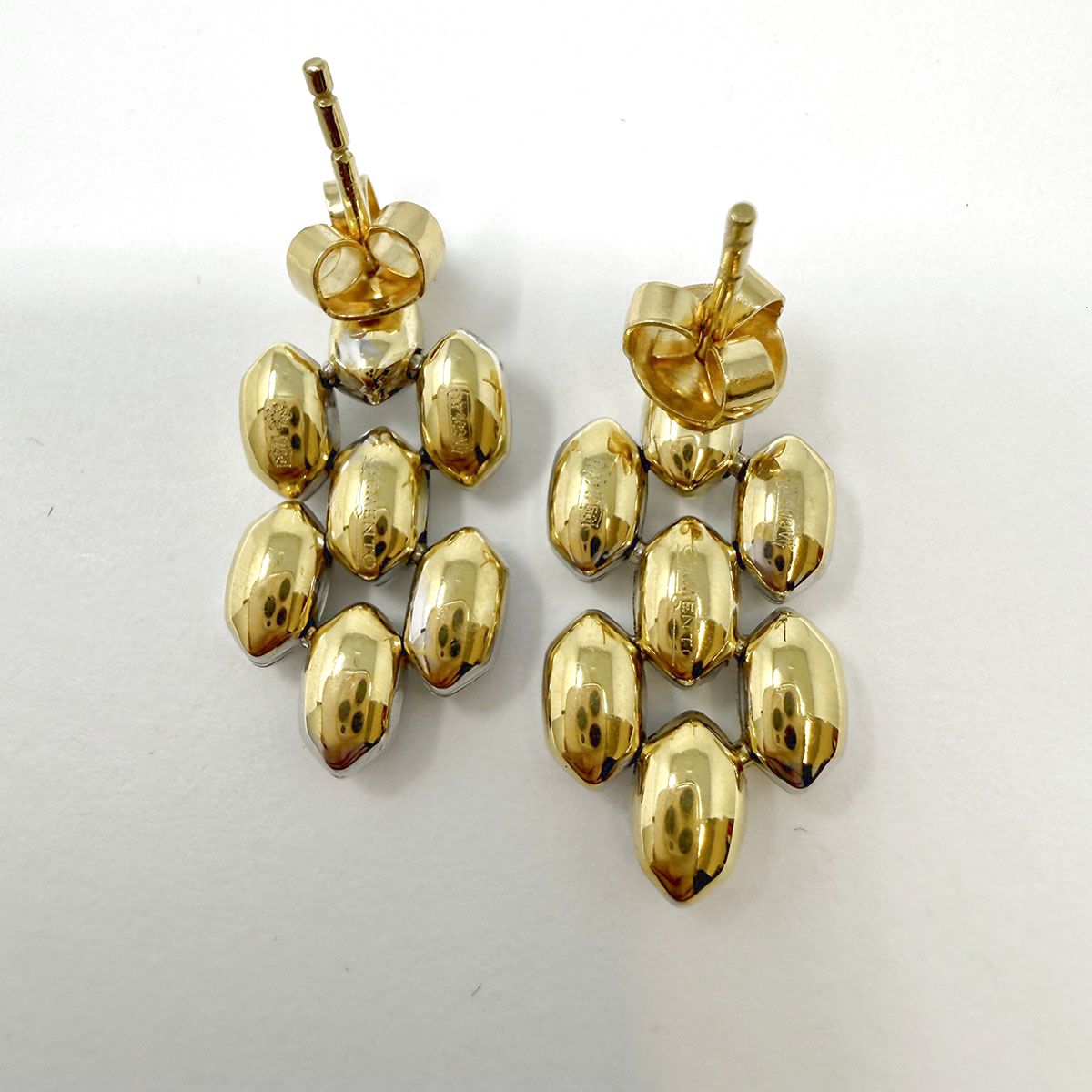 Chimento Vintage 18K White/Yellow Gold Chandelier Earrings