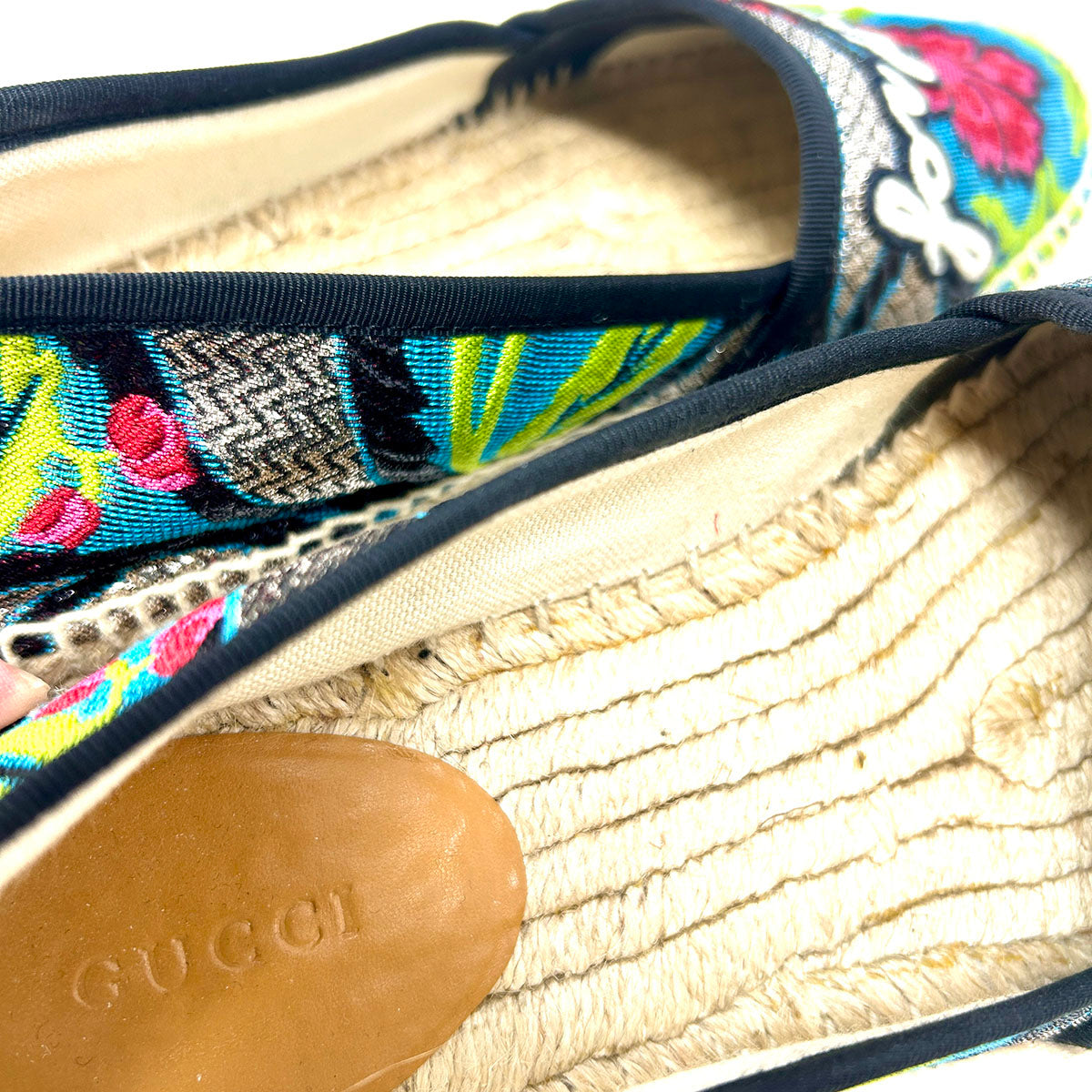 Gucci "Blind for Love" Fabric Espadrille