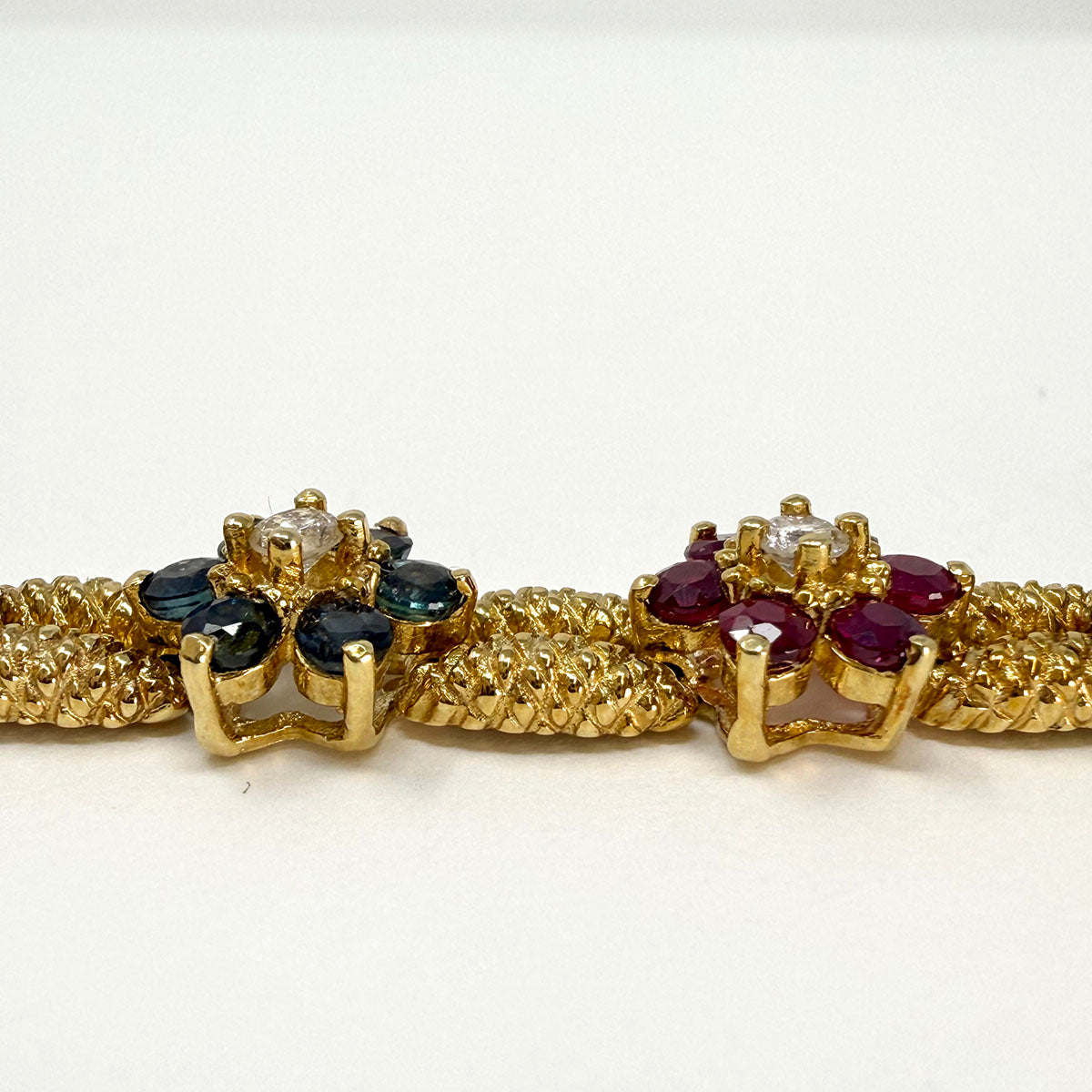 14K Gold Ruby, Emerald, Sapphire and  Diamond Bracelet - appraisal