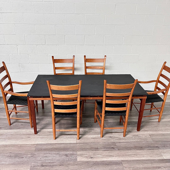 Crate & Barrel Gray Dining Table Set