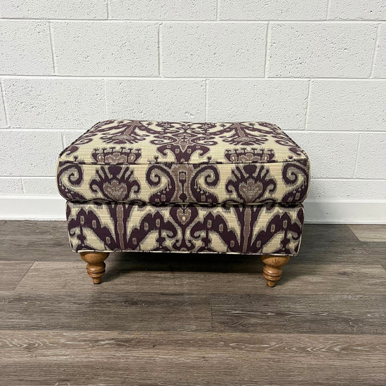 Purple & White Ottoman