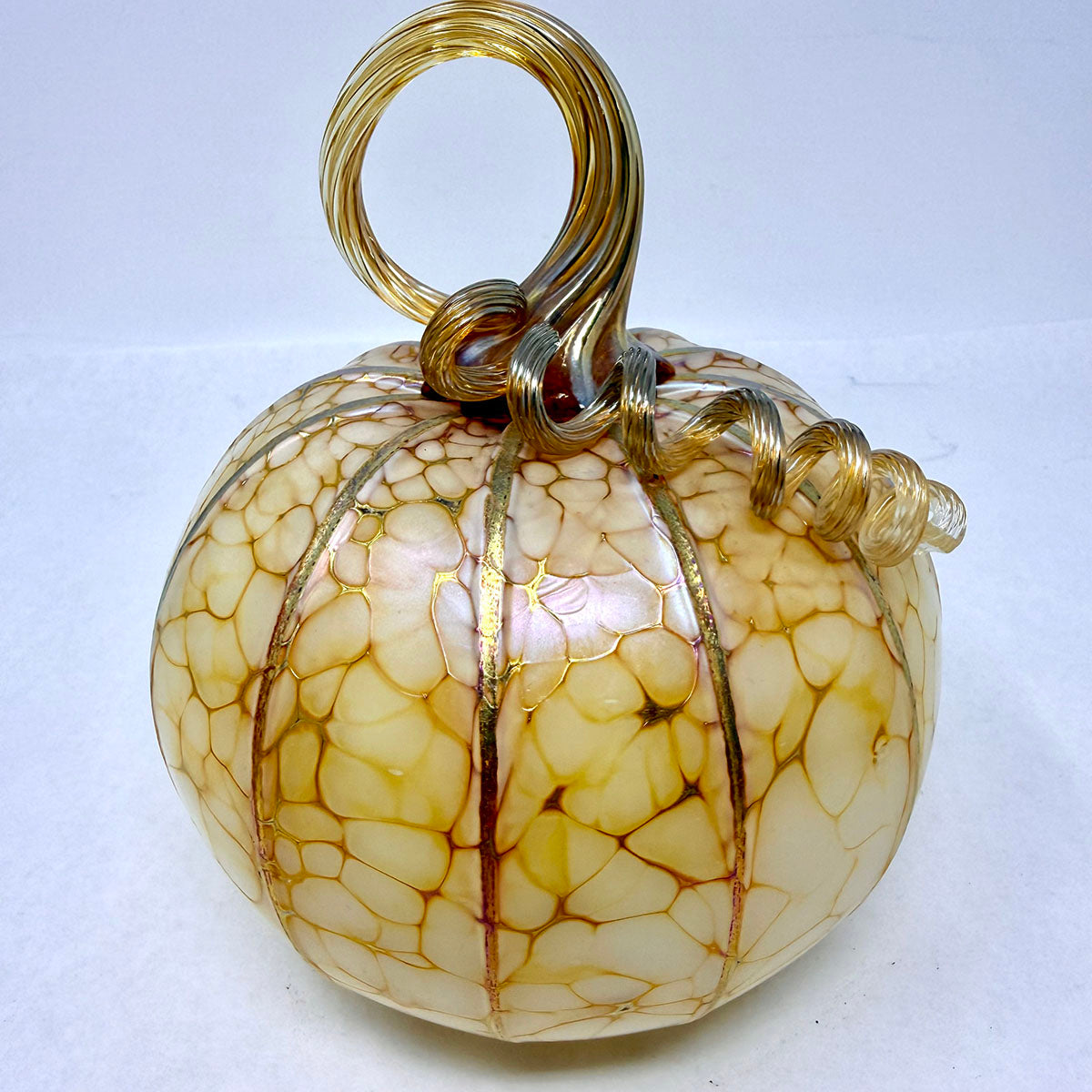 Set of 4 Glass Pumpkins/Gourds