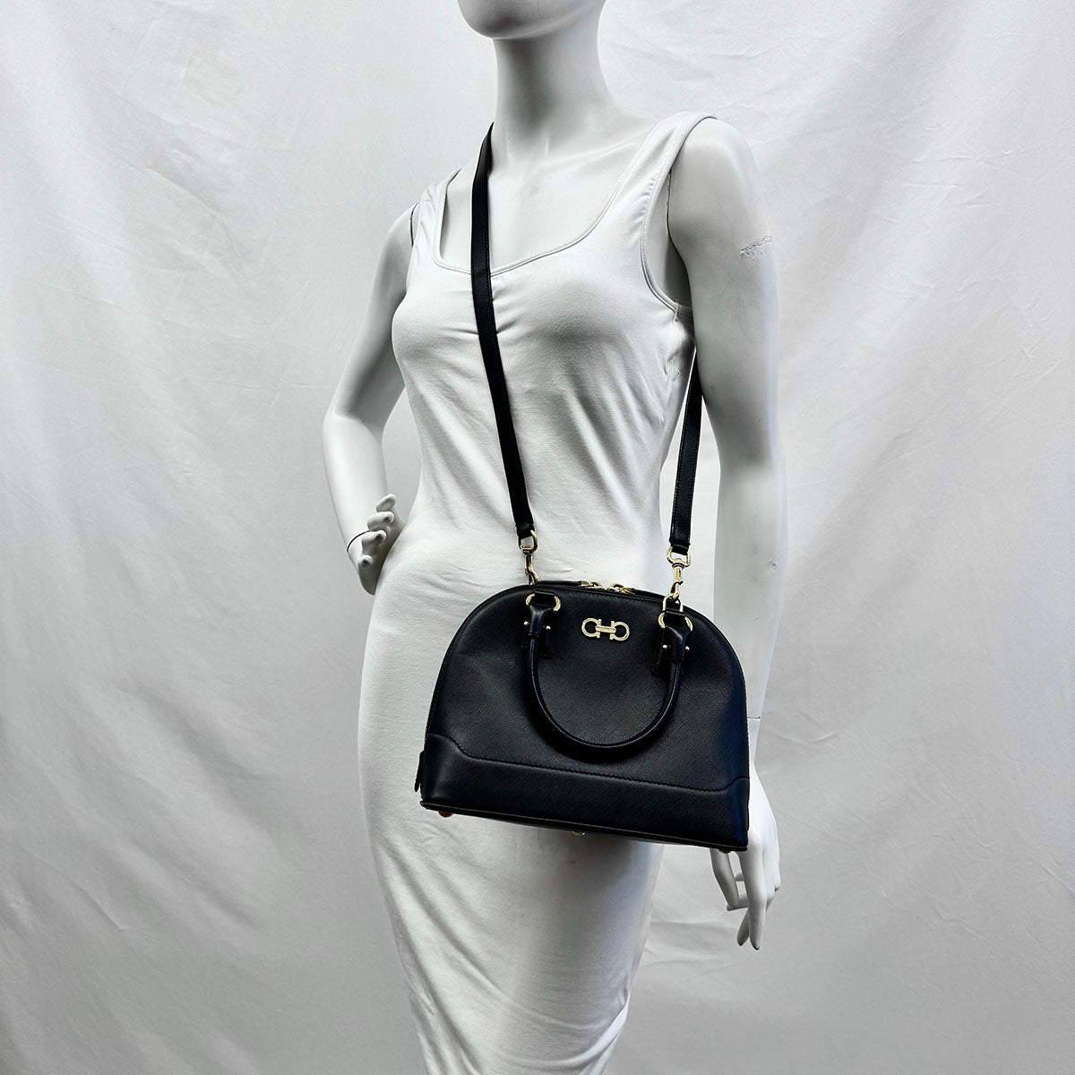 Salvatore Ferragamo Saffiano Dorina Satchel