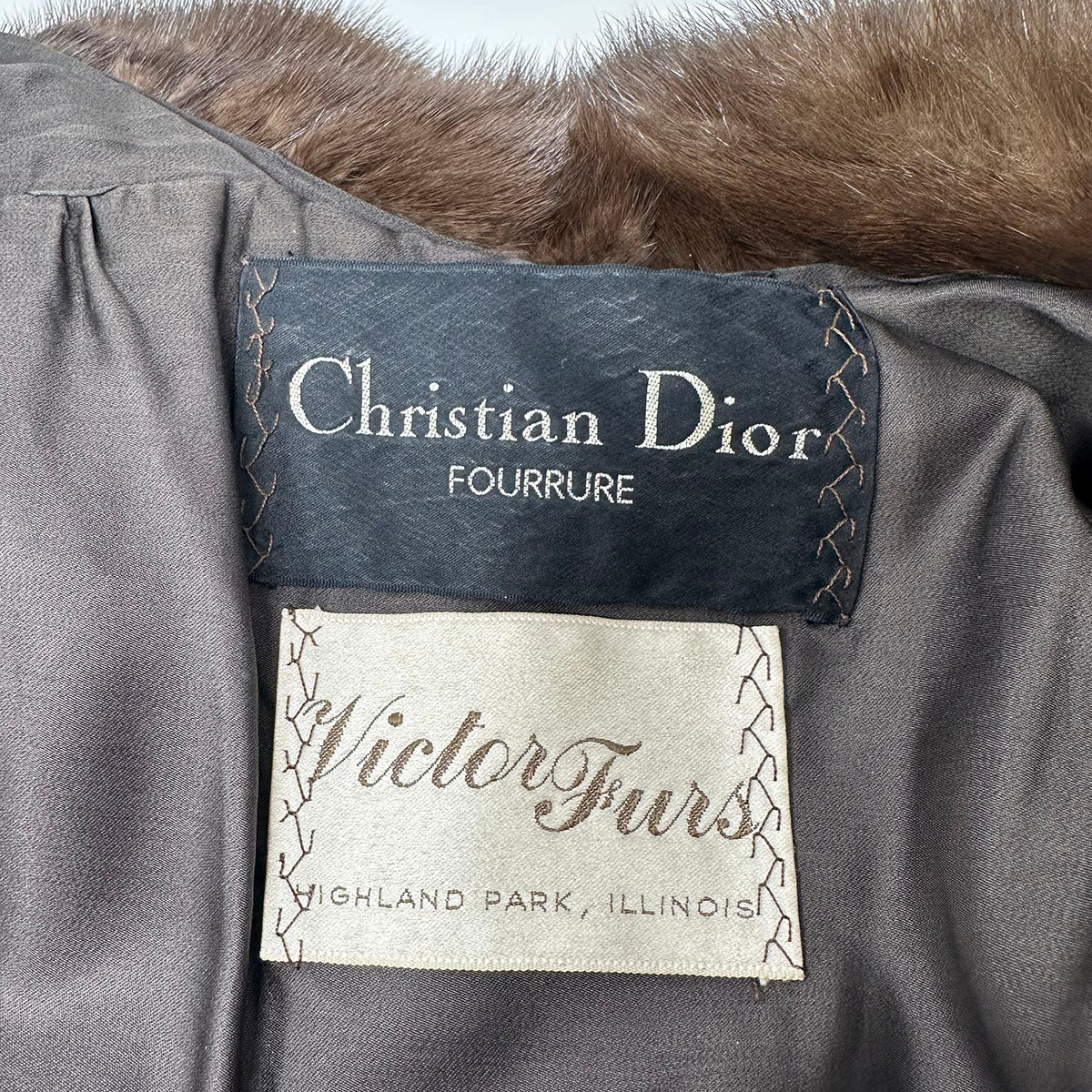 Christian Dior Tiered Full Length Mink Coat