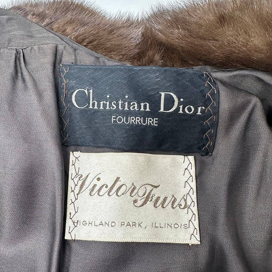 Christian Dior Tiered Full Length Mink Coat