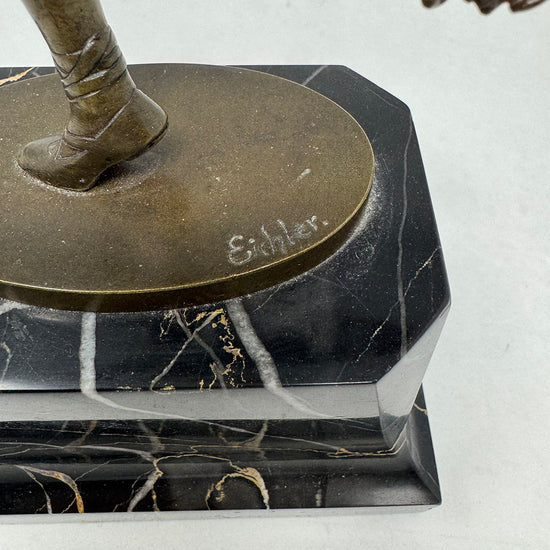 "Tanzerin" Bronze Sculpture on Marble Base Signed C 1900