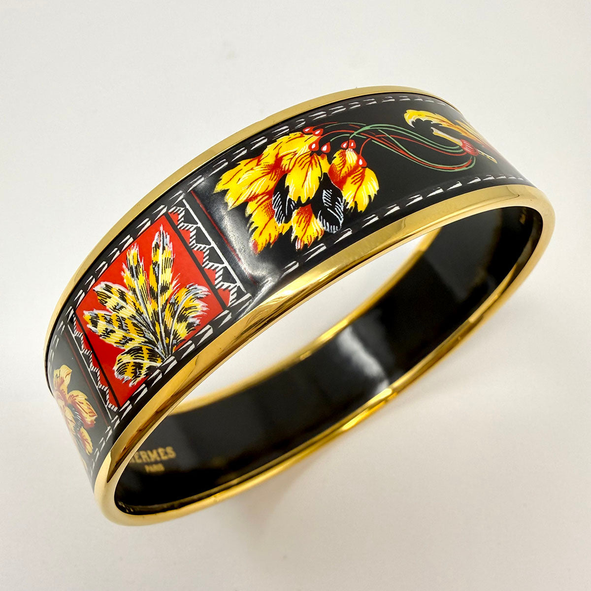 Hermes Enamel Bangle Bracelet