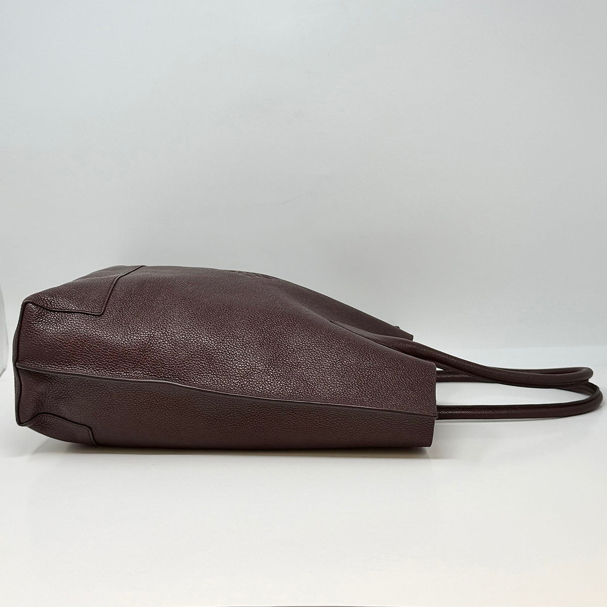 Mulberry Pebble Leather Tote with Embossed Tree Motif