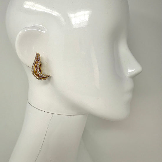 Jose Hess 18K Gold Earrings with 62 Diamonds
