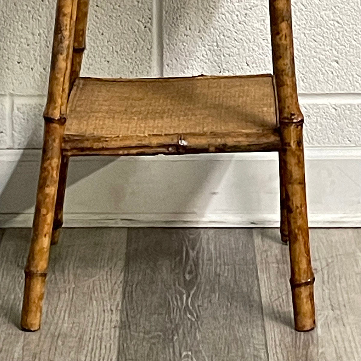 Rattan Side Table With Glass Top