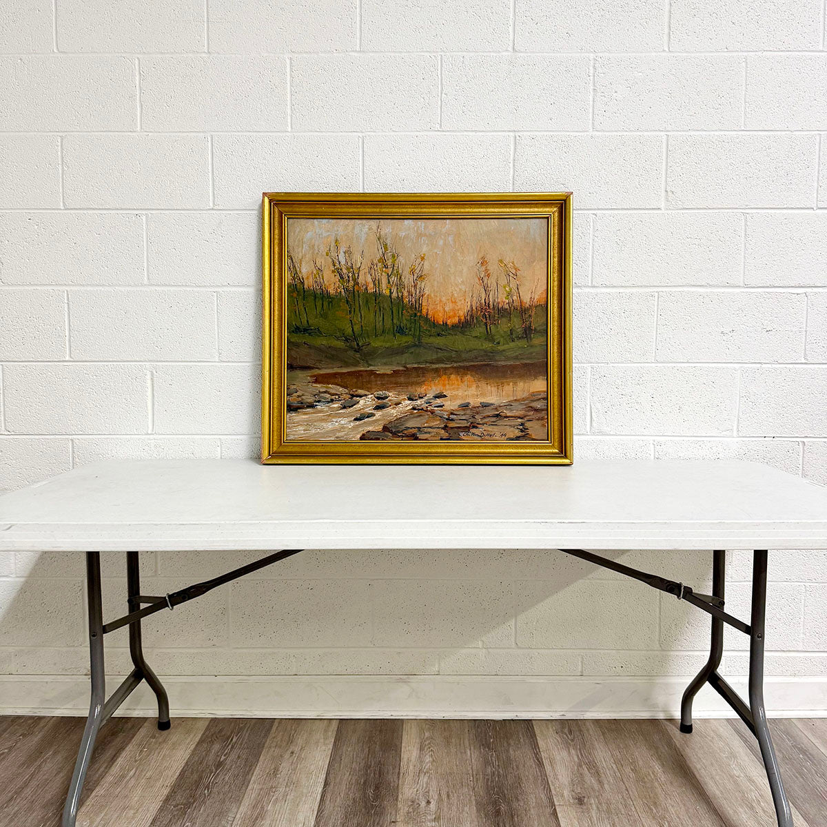 Sunset with Stream Oil on Canvas
