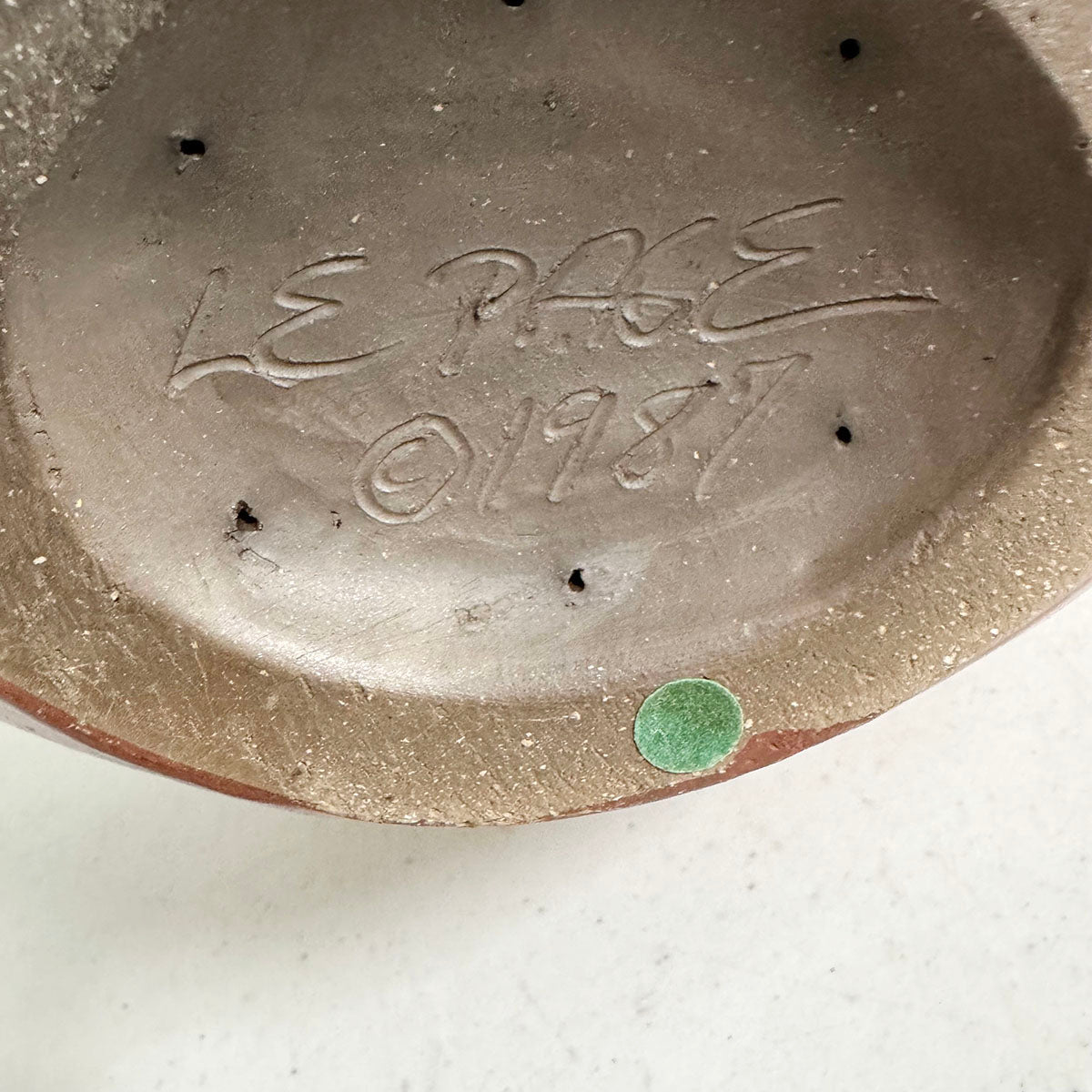 Disc with Figures, Signed and Dated 1987