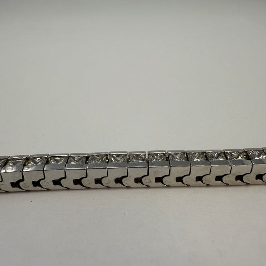 14K White Gold Diamond Tennis  Bracelet