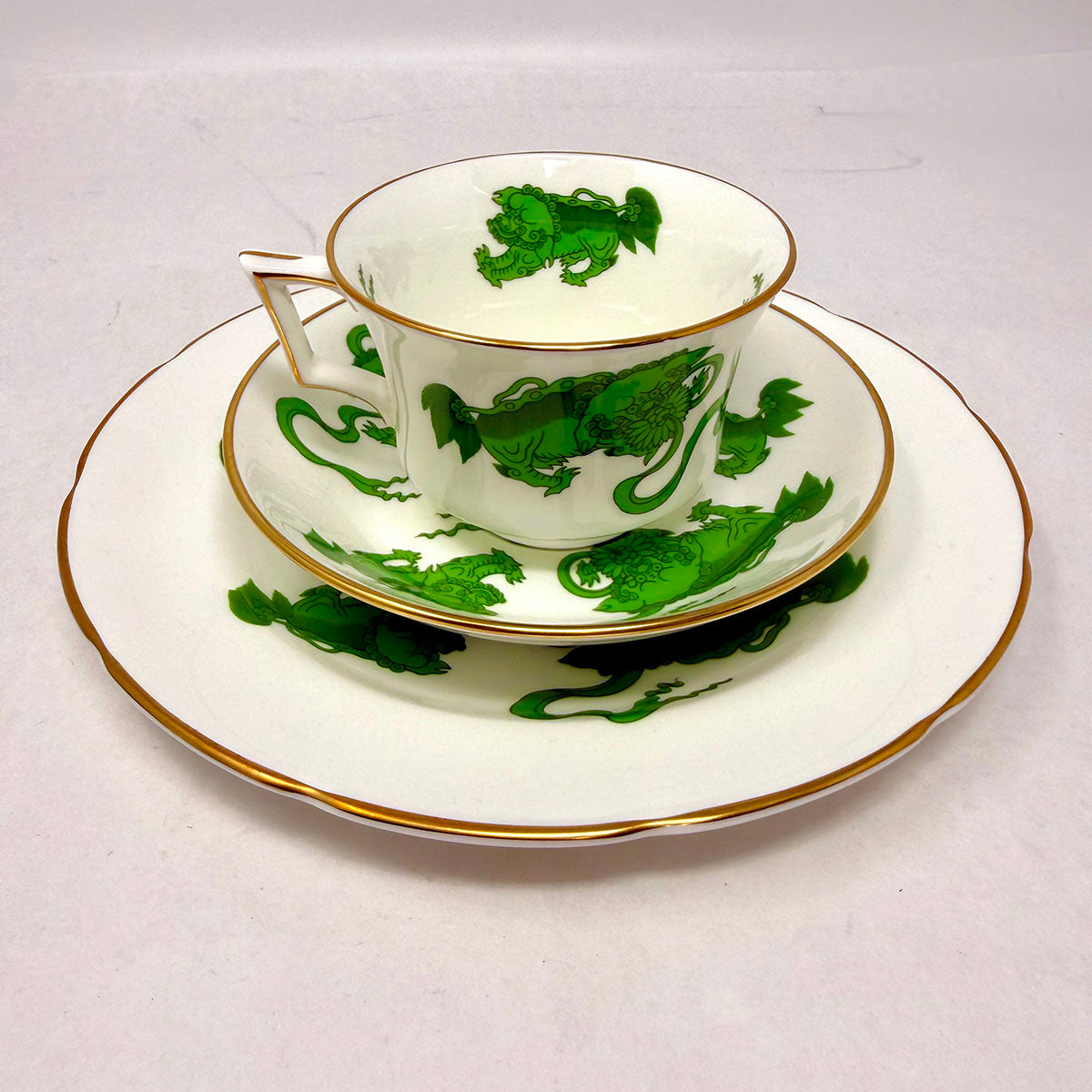 22 PC Wedgwood Chinese Tigers Green