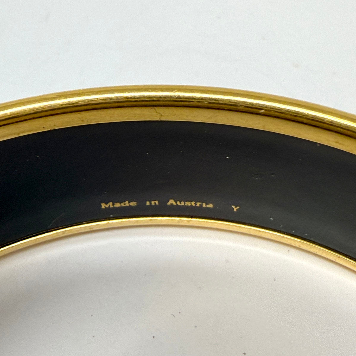Hermes Wide Enamel Bangle Bracelet