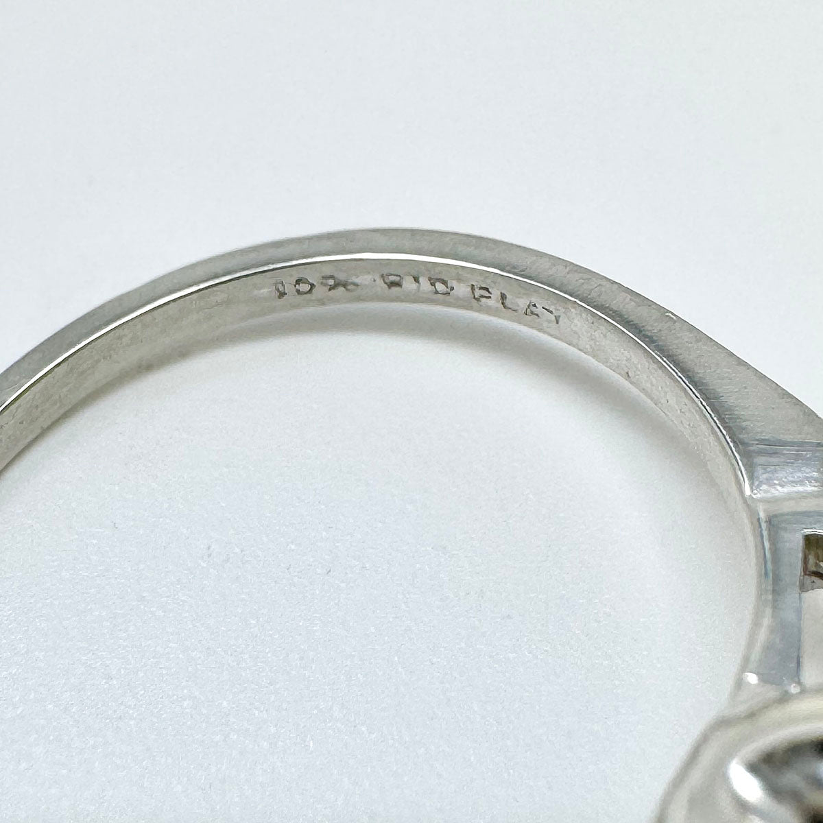 Platinum Ring with Sapphire and Diamonds