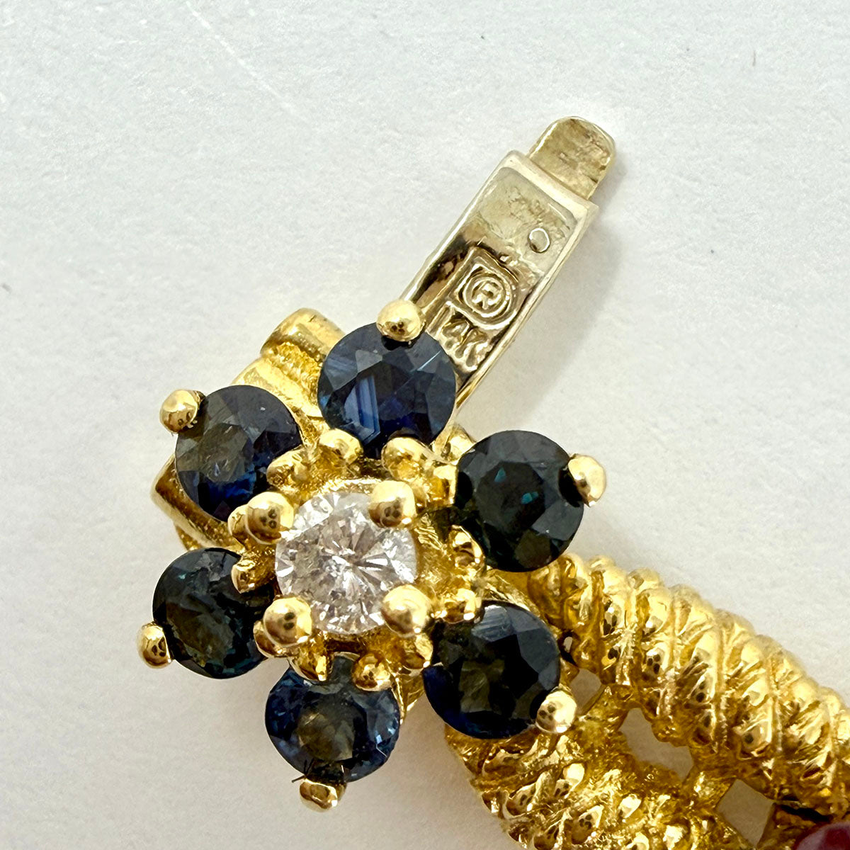 14K Gold Ruby, Emerald, Sapphire and  Diamond Bracelet - appraisal
