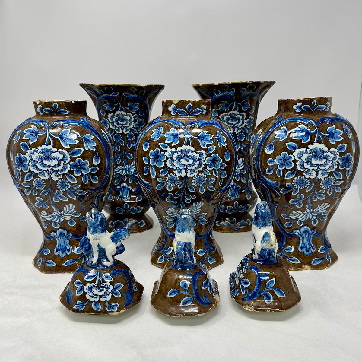 Garniture of Antique Vessels