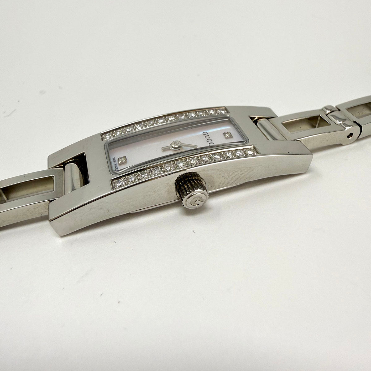 Gucci Stainless Steel 3900 Series Watch with Diamond Bezel
